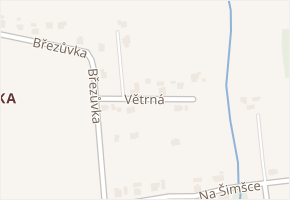 Větrná v obci Šenov - mapa ulice