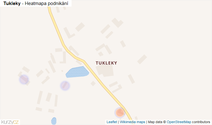 Mapa Tukleky - Firmy v části obce.