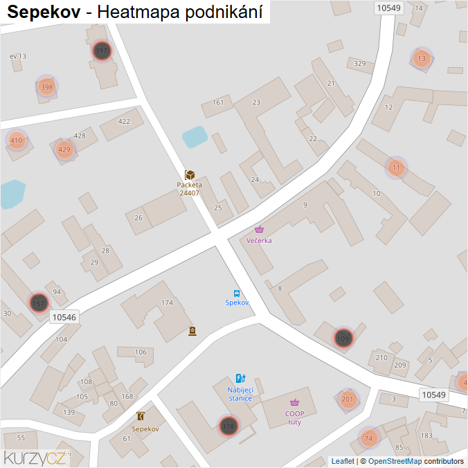 Mapa Sepekov - Firmy v obci.