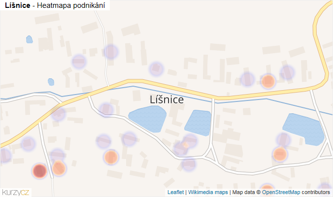 Mapa Líšnice - Firmy v části obce.