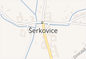 Šerkovice v obci Šerkovice - mapa části obce