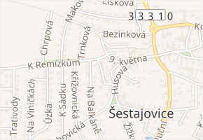 Chelčického v obci Šestajovice - mapa ulice