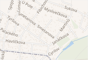 Dvořákova v obci Šestajovice - mapa ulice