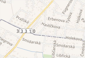 Jiráskova v obci Šestajovice - mapa ulice