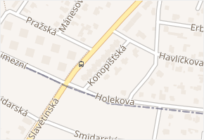 Konopišťská v obci Šestajovice - mapa ulice