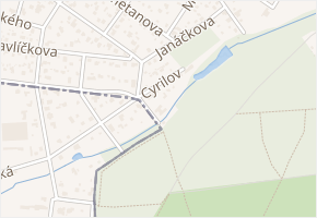 Lesní v obci Šestajovice - mapa ulice