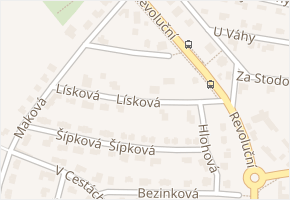Lísková v obci Šestajovice - mapa ulice
