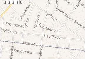 Máchova v obci Šestajovice - mapa ulice