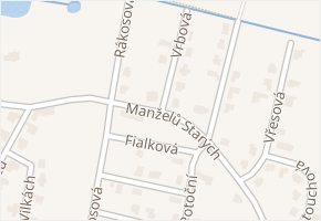 Manželů Starých v obci Šestajovice - mapa ulice