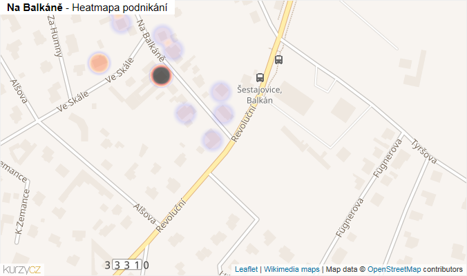 Mapa Na Balkáně - Firmy v ulici.