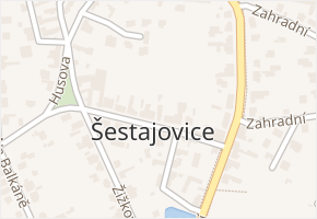 Na Ladech v obci Šestajovice - mapa ulice
