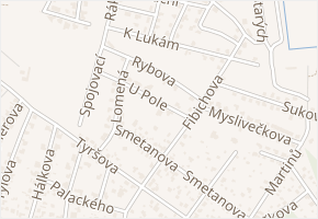 U Pole v obci Šestajovice - mapa ulice