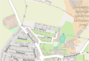 U Váhy v obci Šestajovice - mapa ulice