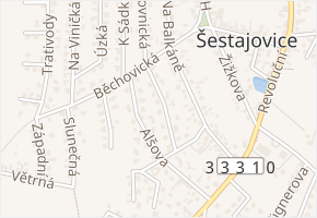 Za Humny v obci Šestajovice - mapa ulice
