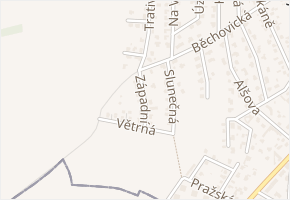 Západní v obci Šestajovice - mapa ulice