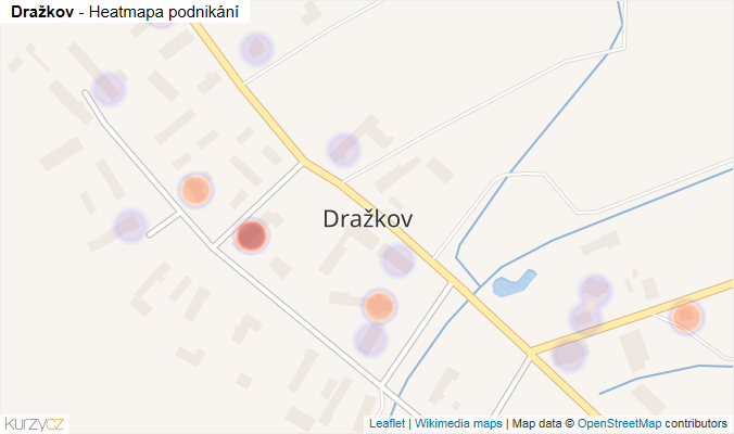 Mapa Dražkov - Firmy v části obce.