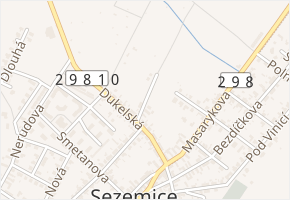 Malá v obci Sezemice - mapa ulice