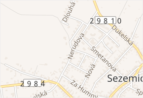 Nerudova v obci Sezemice - mapa ulice