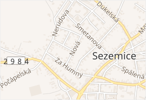 Nová v obci Sezemice - mapa ulice