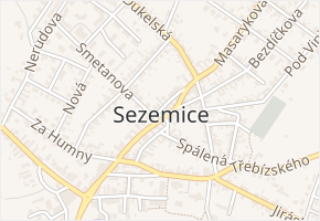 Pod Marčákem v obci Sezemice - mapa ulice