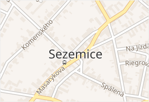 Sezemice v obci Sezemice - mapa části obce
