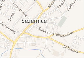 Spálená v obci Sezemice - mapa ulice