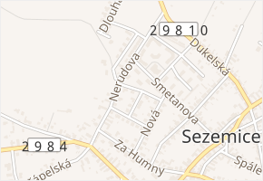 Stavbařů v obci Sezemice - mapa ulice