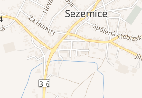 V Uličkách v obci Sezemice - mapa ulice