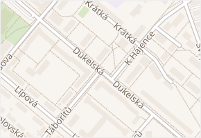 Dukelská v obci Sezimovo Ústí - mapa ulice