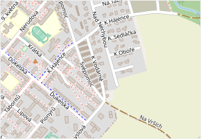 K Vodárně v obci Sezimovo Ústí - mapa ulice