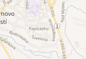 Kaplického v obci Sezimovo Ústí - mapa ulice