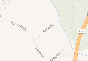 Na Vrších v obci Sezimovo Ústí - mapa ulice