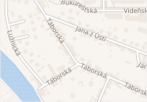 Táborská v obci Sezimovo Ústí - mapa ulice