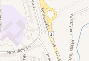 U E55 v obci Sezimovo Ústí - mapa ulice