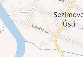 Vaníčkova v obci Sezimovo Ústí - mapa ulice