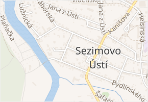 Žižkova v obci Sezimovo Ústí - mapa ulice