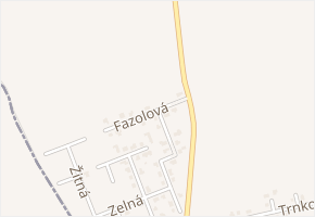 Fazolová v obci Sibřina - mapa ulice