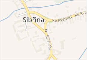 Říčanská v obci Sibřina - mapa ulice