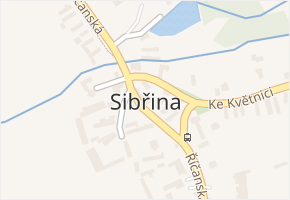 Sibřina v obci Sibřina - mapa části obce