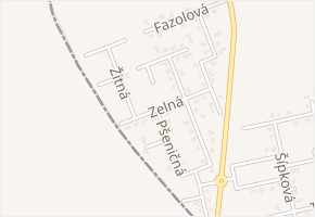 Zelná v obci Sibřina - mapa ulice