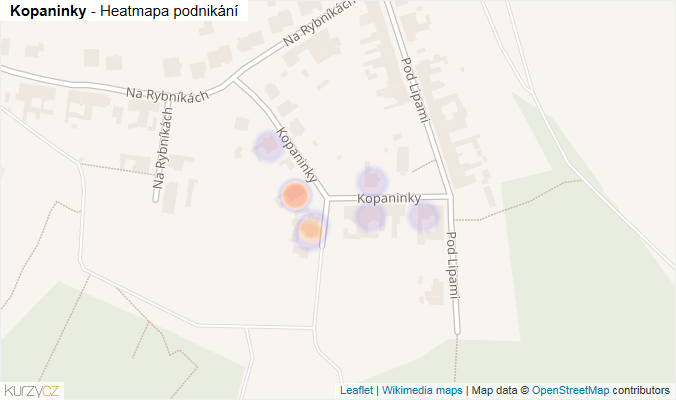 Mapa Kopaninky - Firmy v ulici.