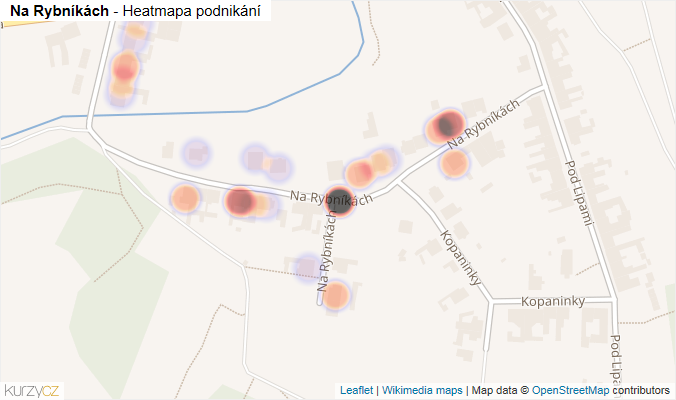 Mapa Na Rybníkách - Firmy v ulici.