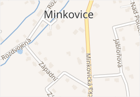 Minkovická v obci Šimonovice - mapa ulice