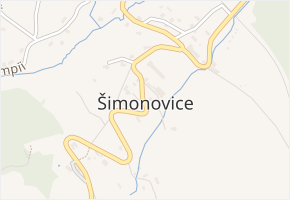 Na Bidýlku v obci Šimonovice - mapa ulice