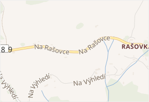 Na Rašovce v obci Šimonovice - mapa ulice