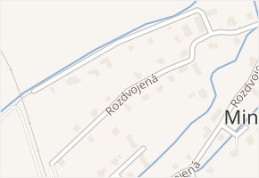 Rozdvojená v obci Šimonovice - mapa ulice