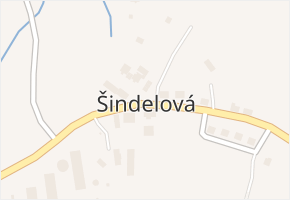 Šindelová v obci Šindelová - mapa části obce