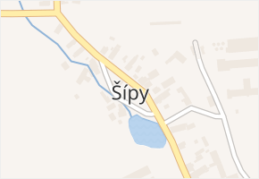 Šípy v obci Šípy - mapa části obce