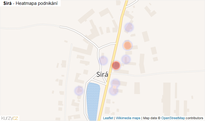 Mapa Sirá - Firmy v části obce.