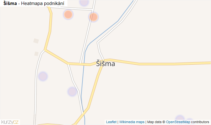 Mapa Šišma - Firmy v části obce.